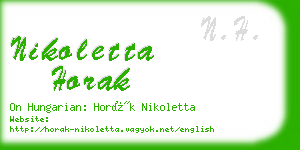 nikoletta horak business card